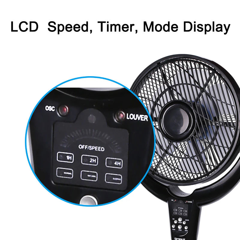 14'' Pedestal Fan with Remote LED Timer V307626