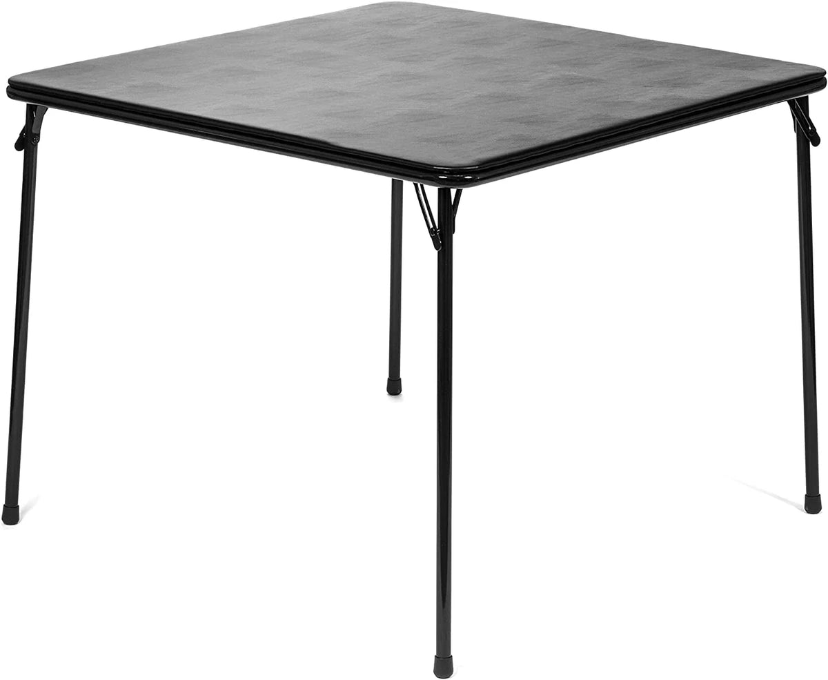 Black 5pc Folding Card Table and Padded Chair Set A950130