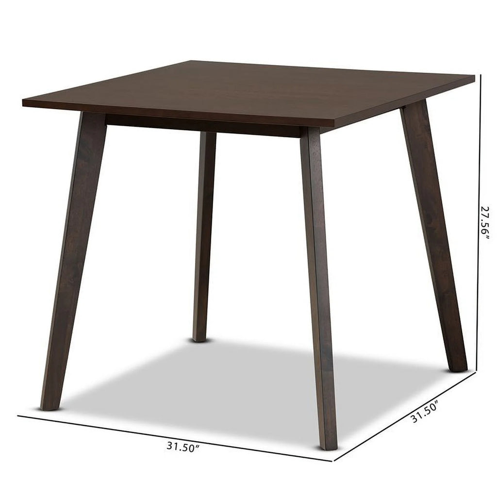 Dark Oak Square Wood Dining Table V454