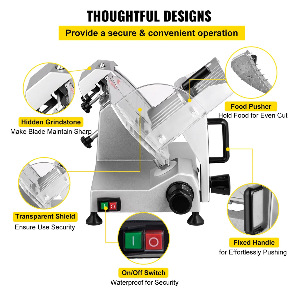 Electric Meat Slicer 8'' Blade 240W A803