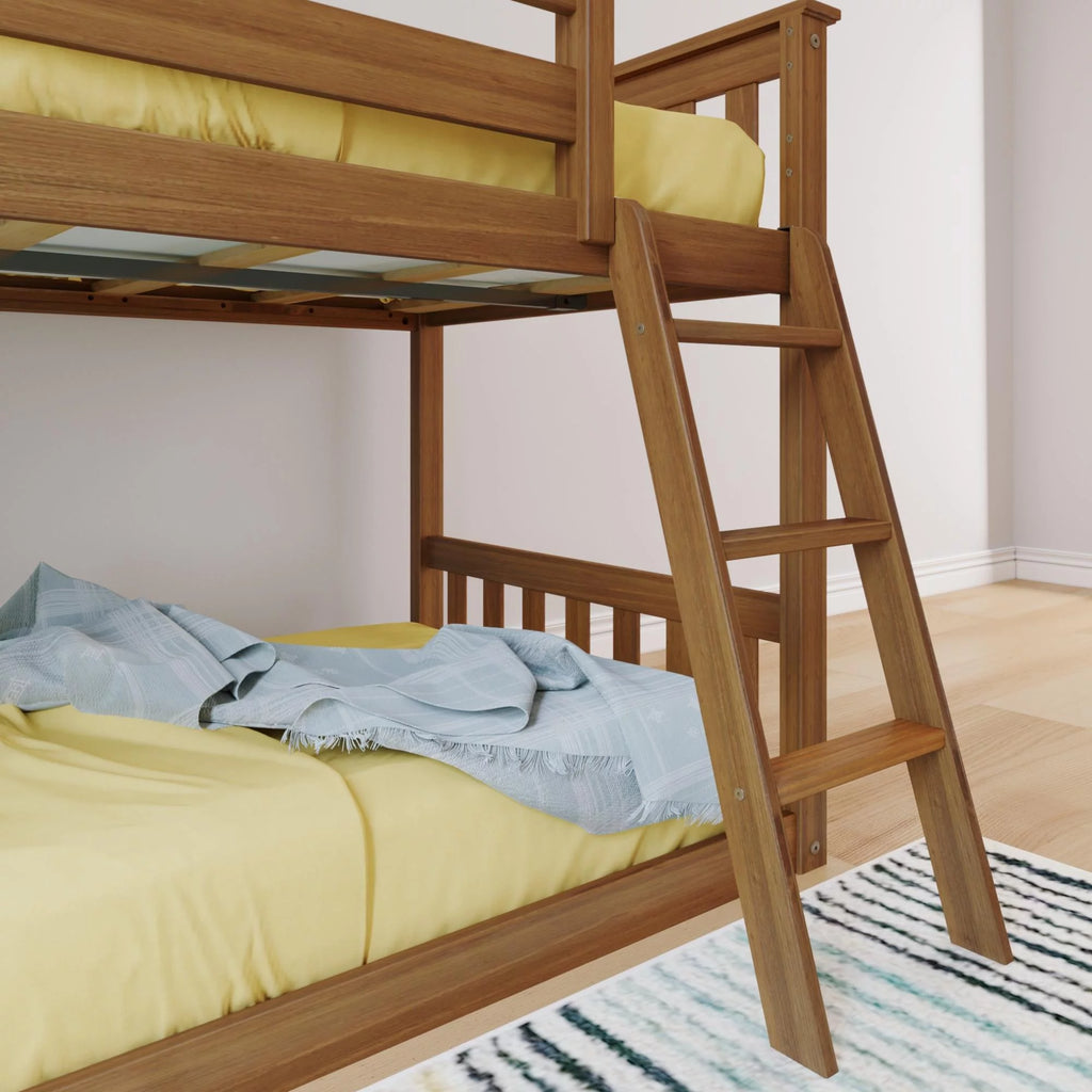 Twin over Twin Solid Wood Bunk Bed with Ladder G93262