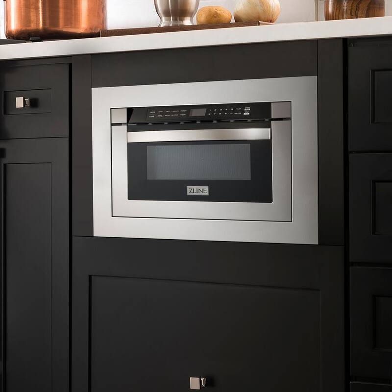 1000-Watt Built-In Microwave Drawer in Stainless Steel with Trim Kit Q455024