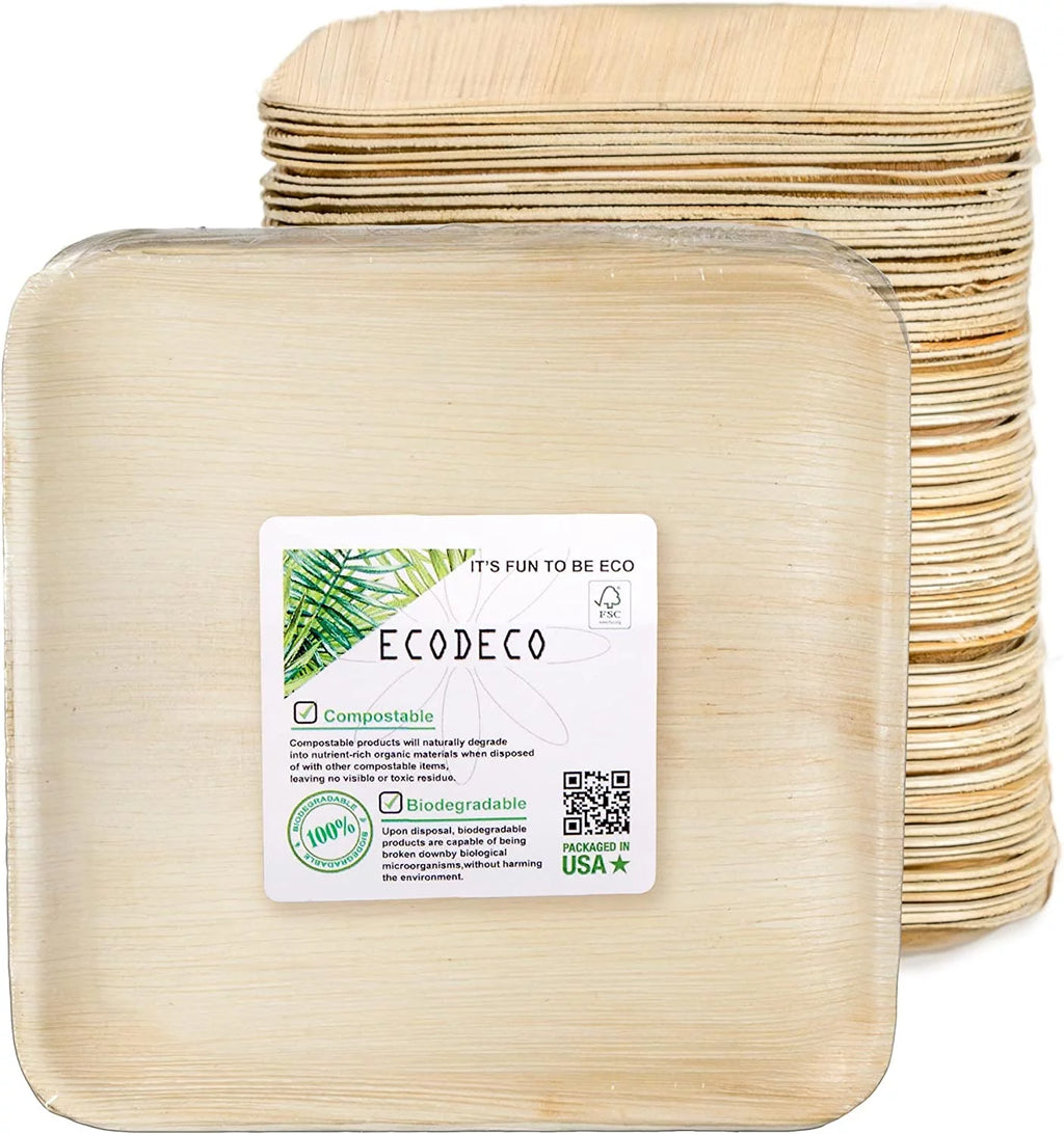 100 Palm Leaf 10 inch Disposable Plates W735