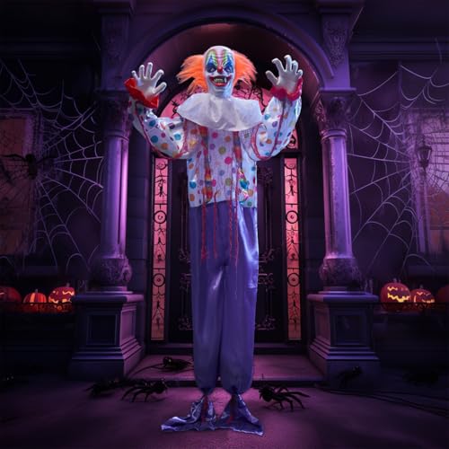 Hanging Scary Clown Decoration with LED Lights F31732