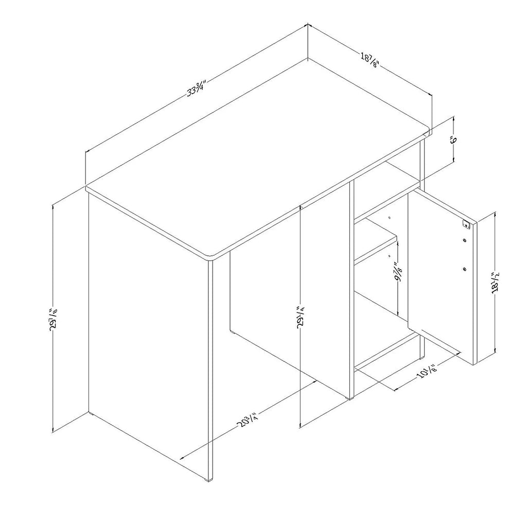 Contemporary Black Desk E6264