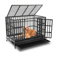 48 Inch Heavy Duty Dog Crate with Wheels J55807