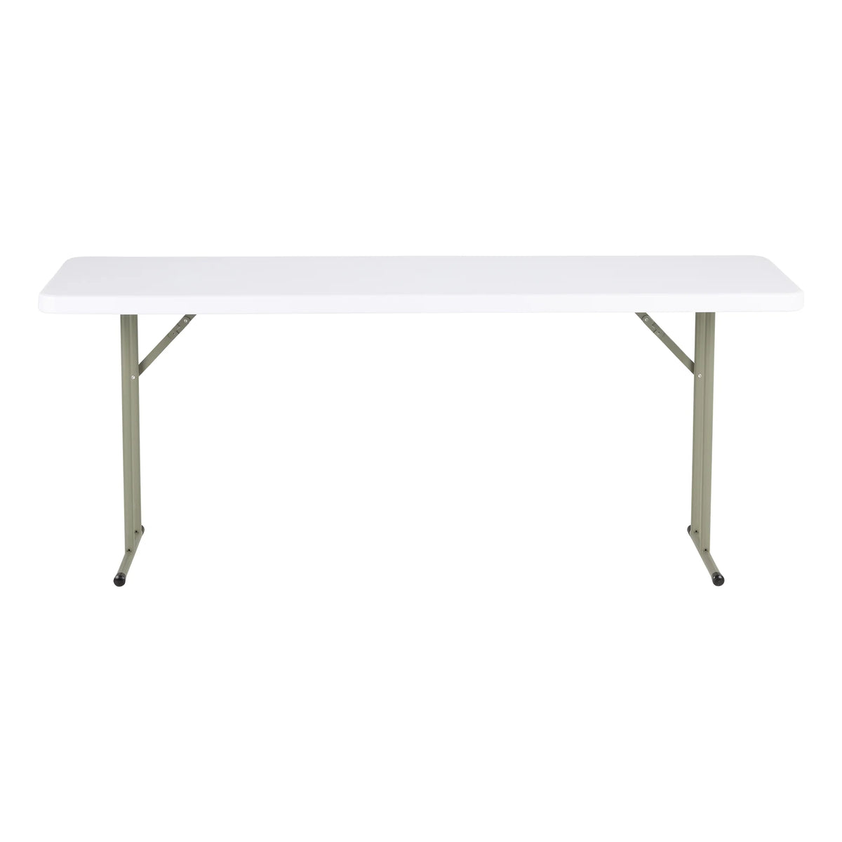 White 6 ft Heavy Duty Portable Plastic Folding Table Q85824