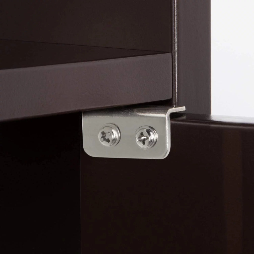 Espresso Freestanding Bathroom Cabinet with Glass Door M929
