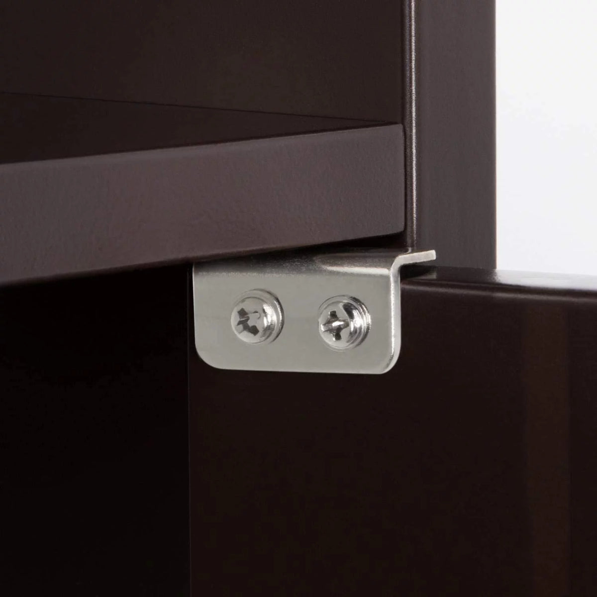 Espresso Freestanding Bathroom Cabinet with Glass Door M929