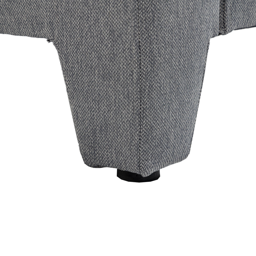 Gray Velvet Oversized Armless Chair A14367