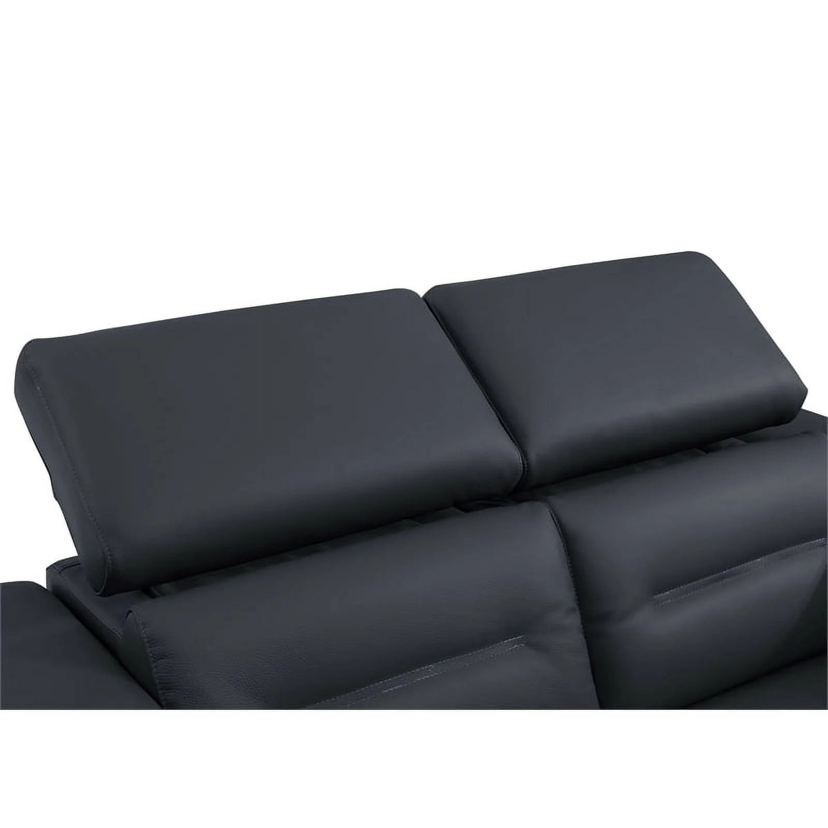 Dark Gray Italian Leather Power Recliner Loveseat W704115