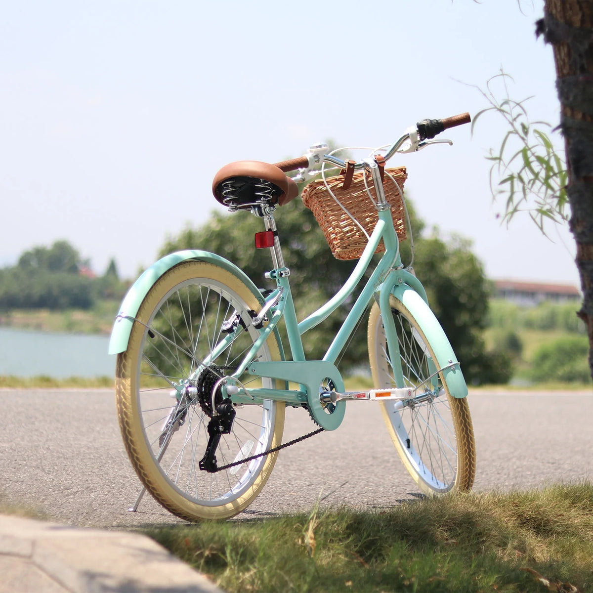 24 Girls Cruiser Bike 6-Speed Purple Y5733