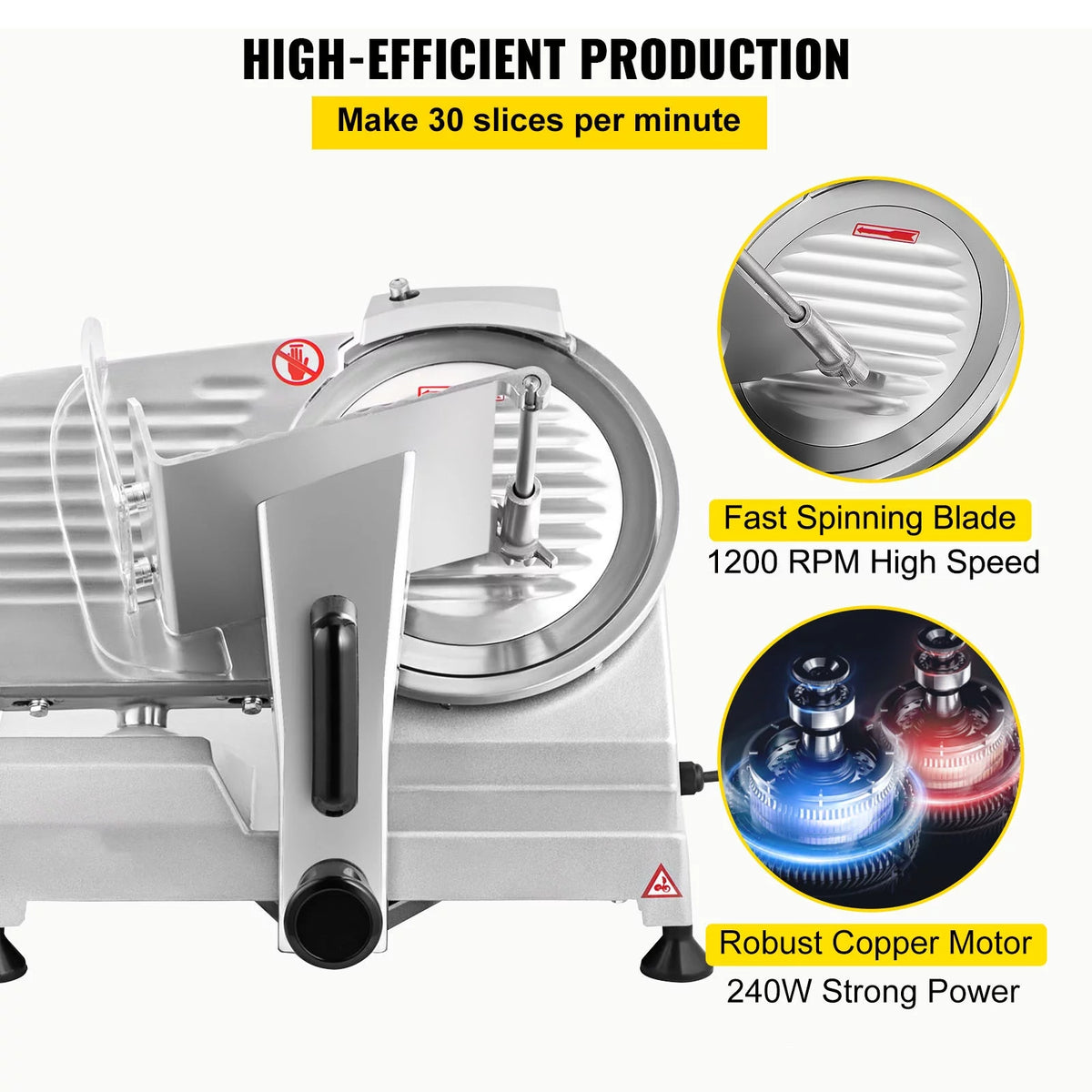 Electric Meat Slicer 8'' Blade 240W A803