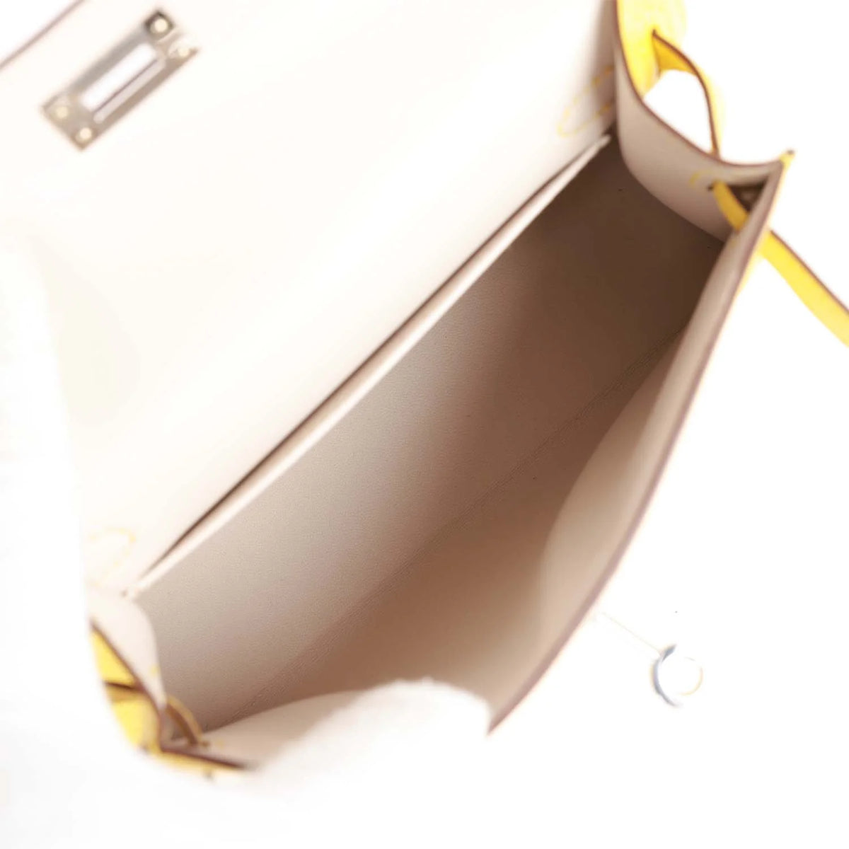 Jaune de Naples Verso Chèvre Palladium Hardware Bag U6881