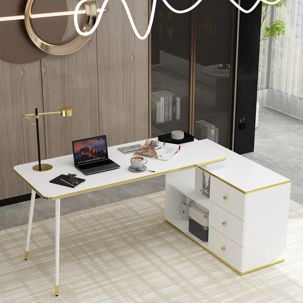 55.1" Corner Computer Desk F98833