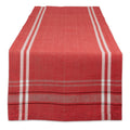 14" x 108" Red and White Chambray Table Runner G47645