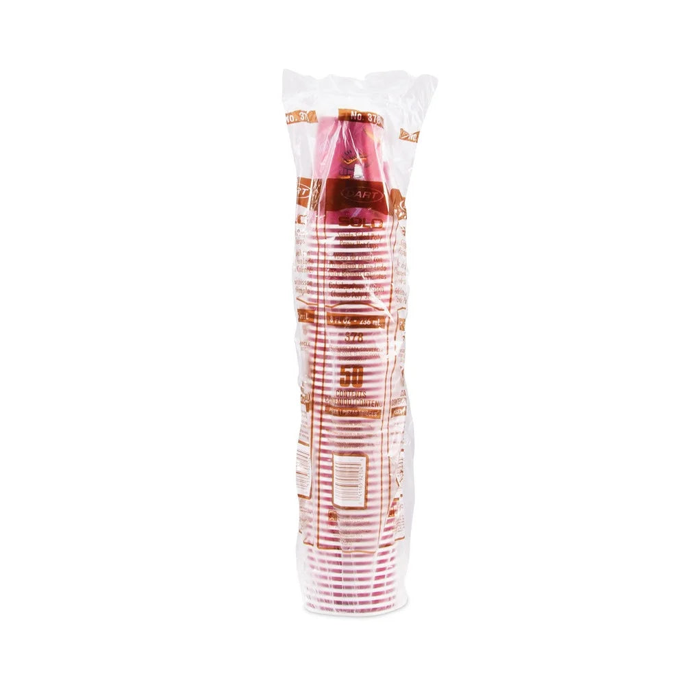 Disposable Paper Cups 8 fl oz Maroon P591