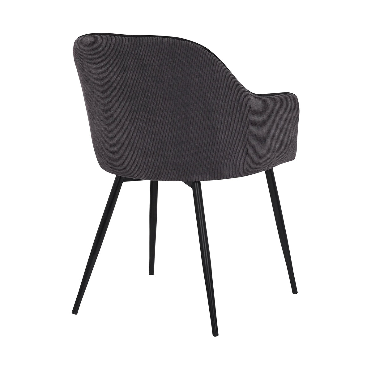 Black Dark Grey Fabric Dining Chair S62641