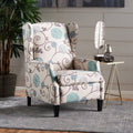 Traditional Wingback Fabric Recliner Chair H161