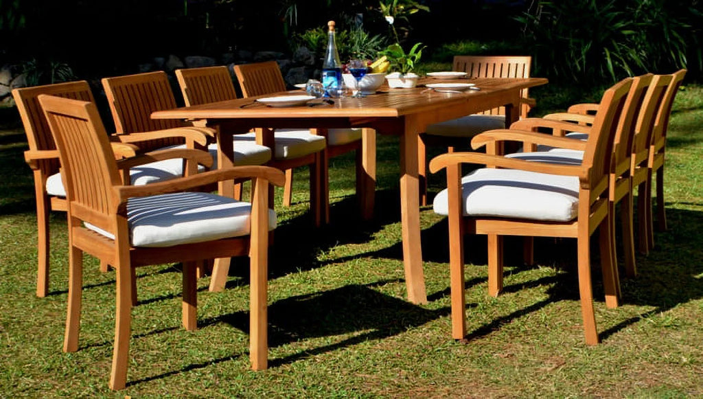 10 Seater 11 Pc Teak Dining Set X10611