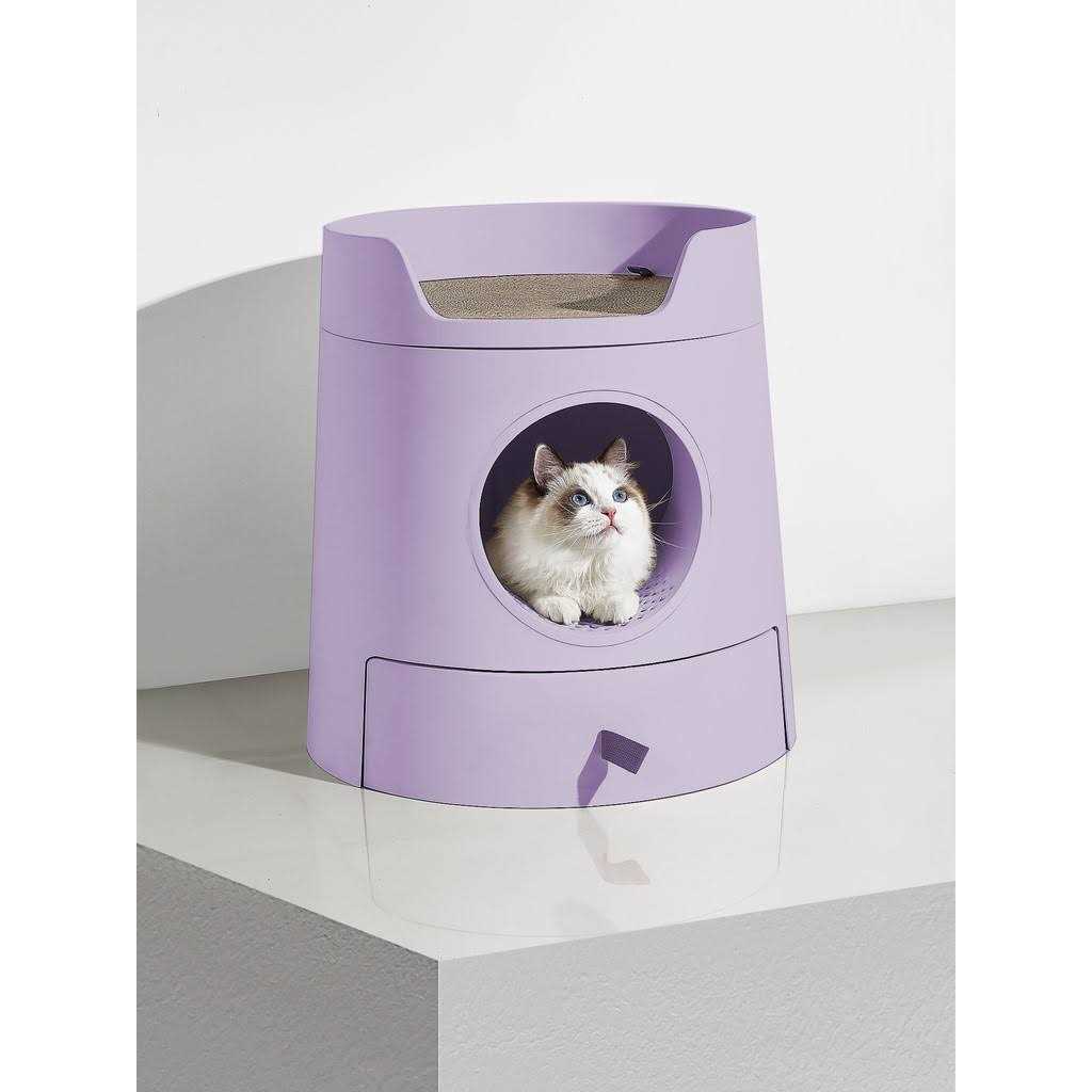 XL 2-in-1 Cat Litter Box with Scratch Basin Y480220