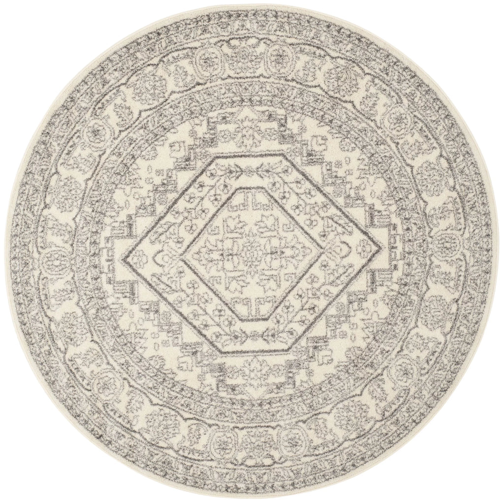 Ivory Silver 6' x 6' Round Area Rug F510