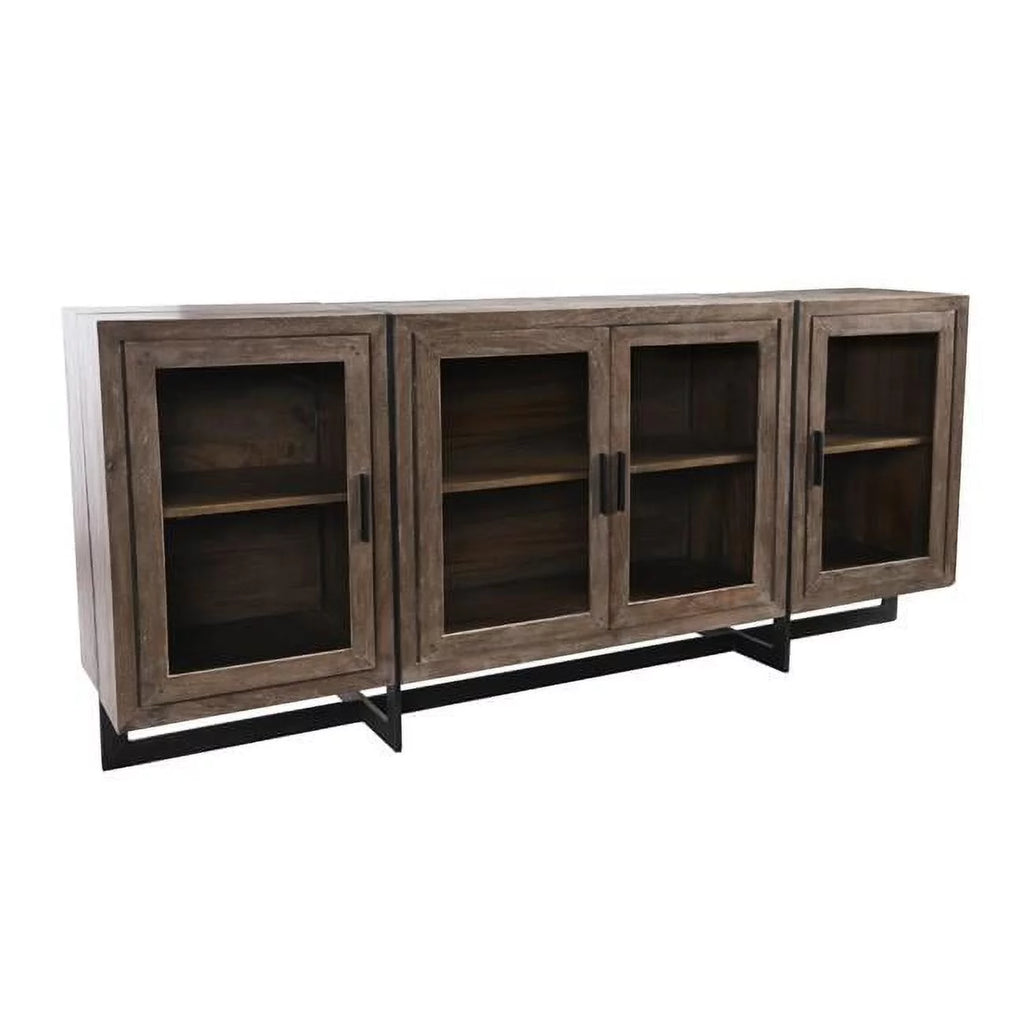 78 in. 4 Doors Solid Wood Sideboard Buffet Cabinet B121