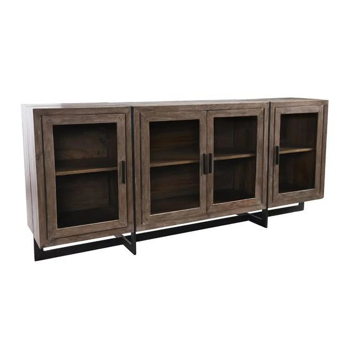 78 in. 4 Doors Solid Wood Sideboard Buffet Cabinet B121