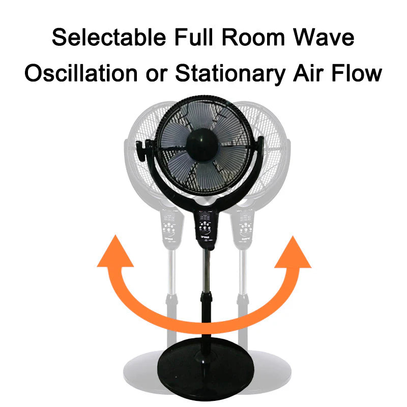 14'' Pedestal Fan with Remote LED Timer V307626