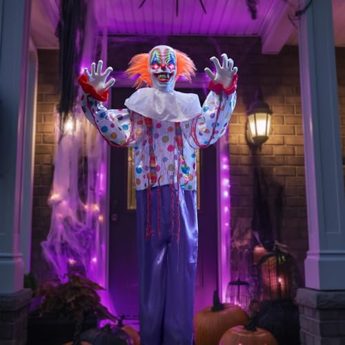 Hanging Scary Clown Decoration with LED Lights F31732