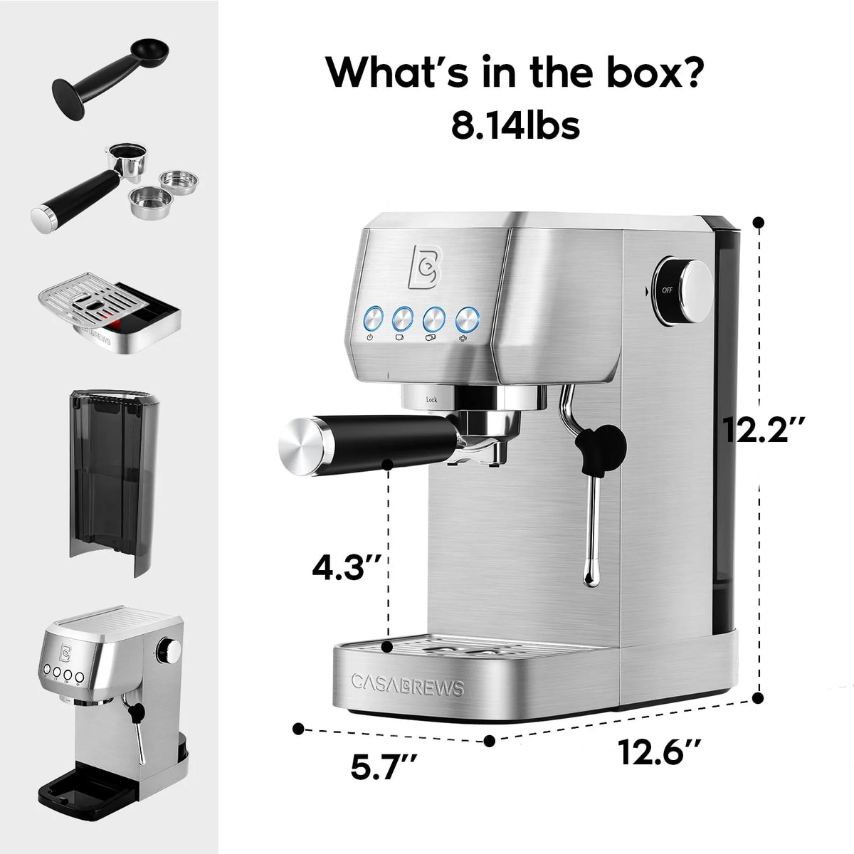 20 Bar Espresso Machine with Milk Frother F1693