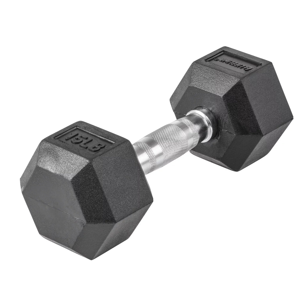 40 lbs Rubber Hex Dumbbell S15191