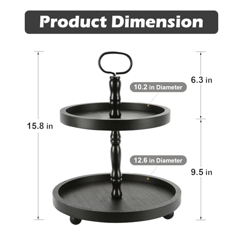 Halloween Decorations and Wooden Two Tiered Tray Stand S6344