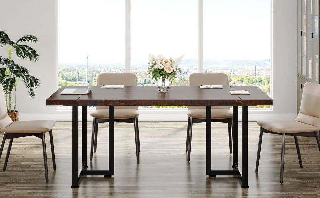 Brown Wooden Executive Desk B834