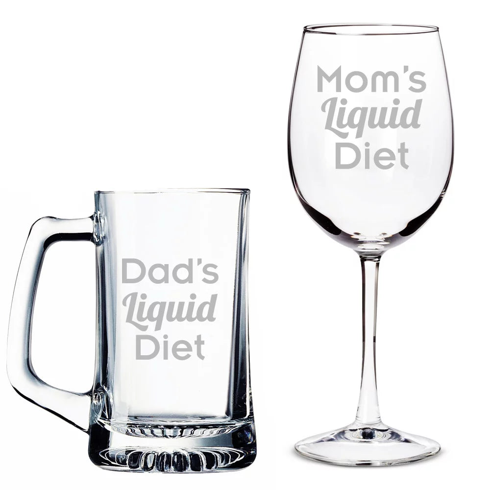Beer Mug and Wine Glass Set N94907