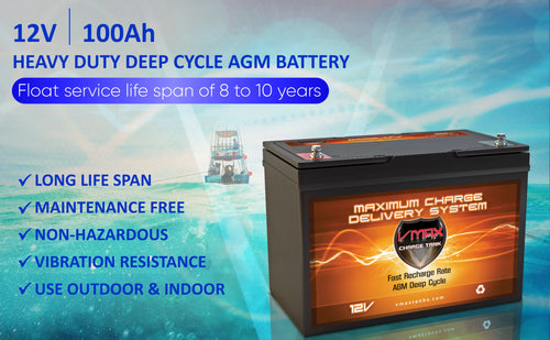 12 Volt 100Ah AGM Deep Cycle Battery W458670