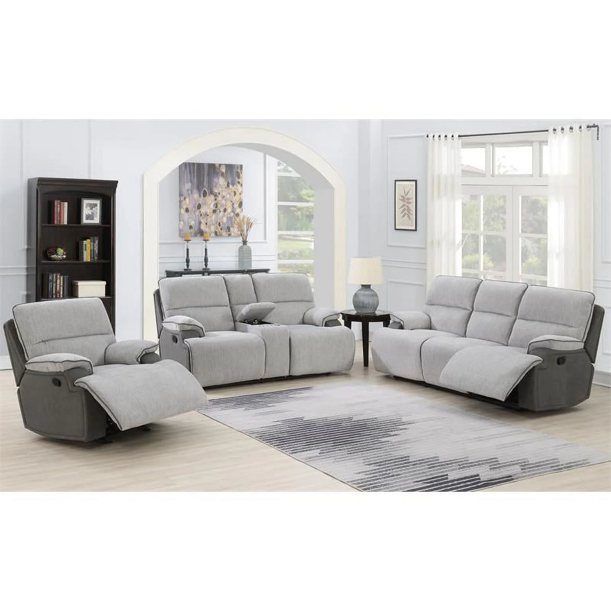 Light Gray Fabric Recliner Chair A5242