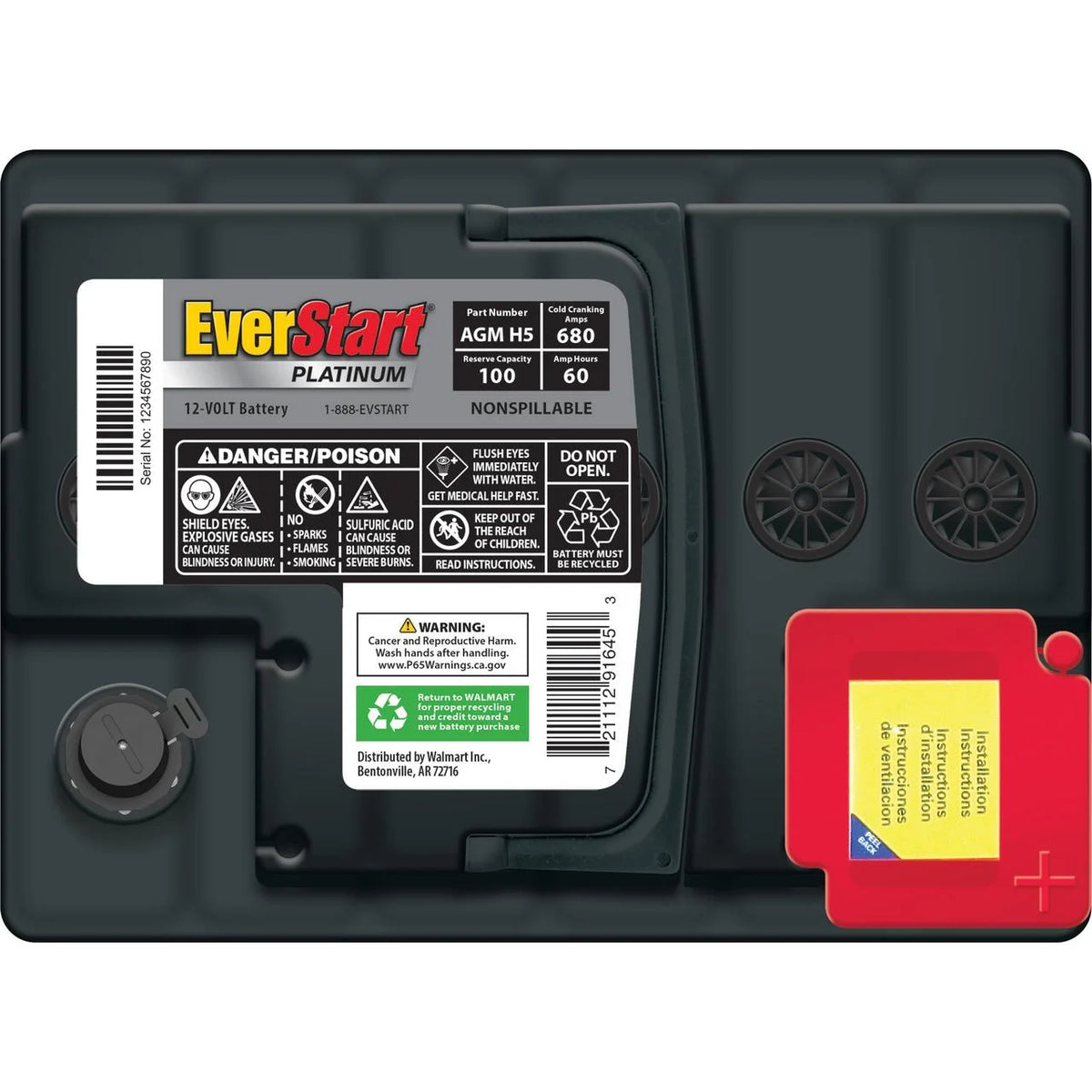AGM Automotive Battery Group Size H5 12 Volt 680 CCA Q49248