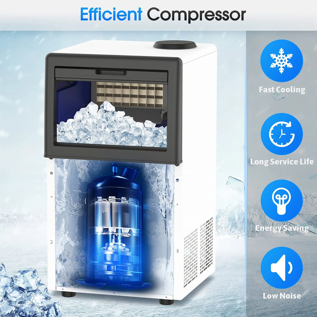 100 lbs Stainless Steel Commercial Ice Machine S6104