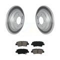 Rear Coated Disc Brake Rotors And Semi-Metallic Pads Kit D8589