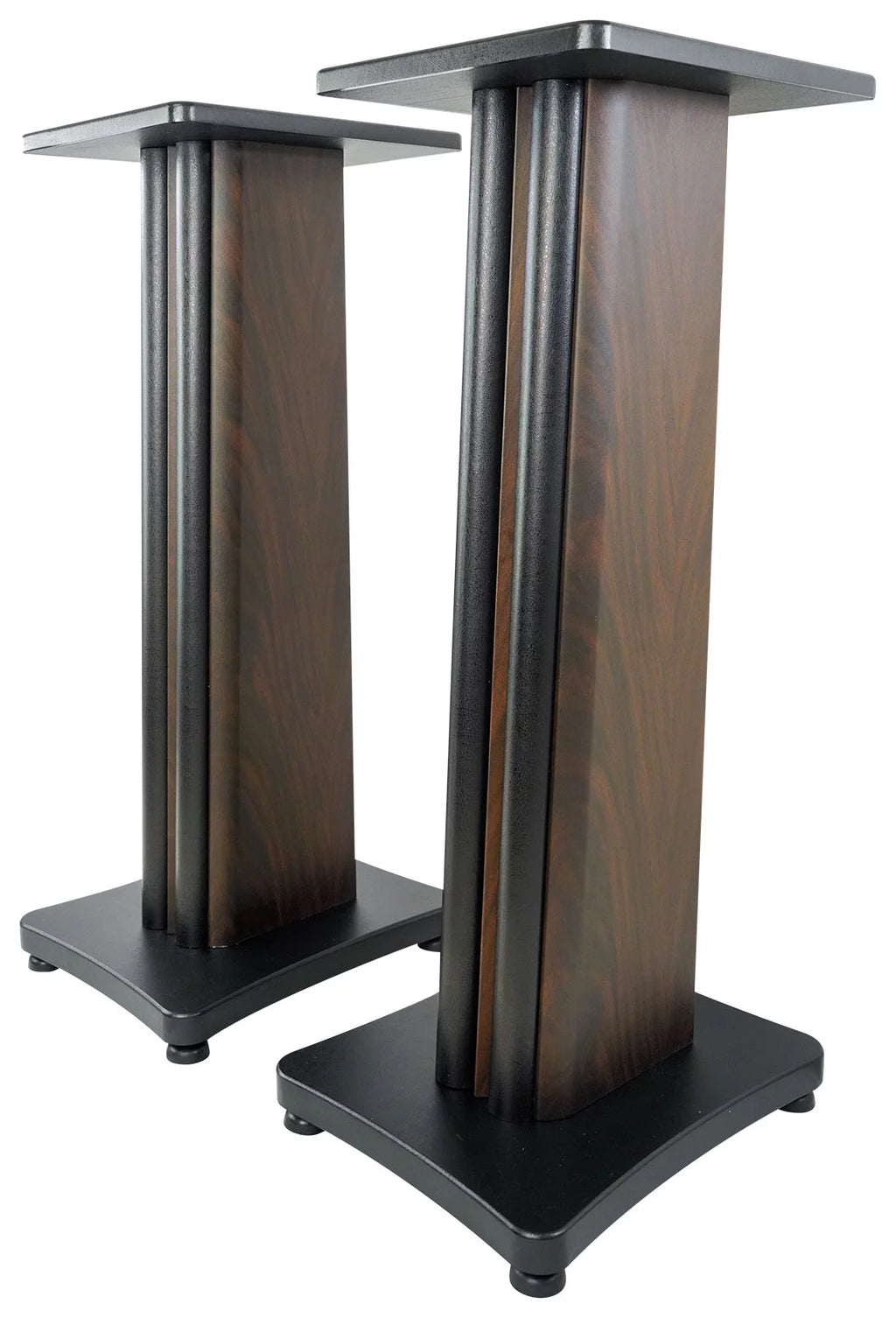 28" Dark Wood Grain Speaker Stands R65317
