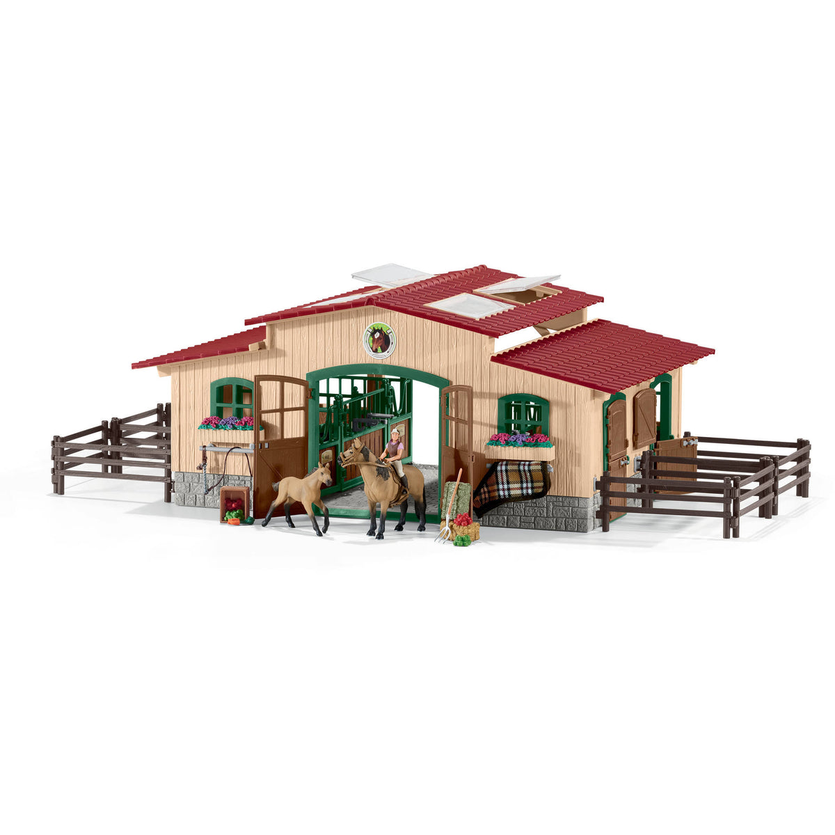 Farm Life Stable with Horses and Accessories Figurine S4305