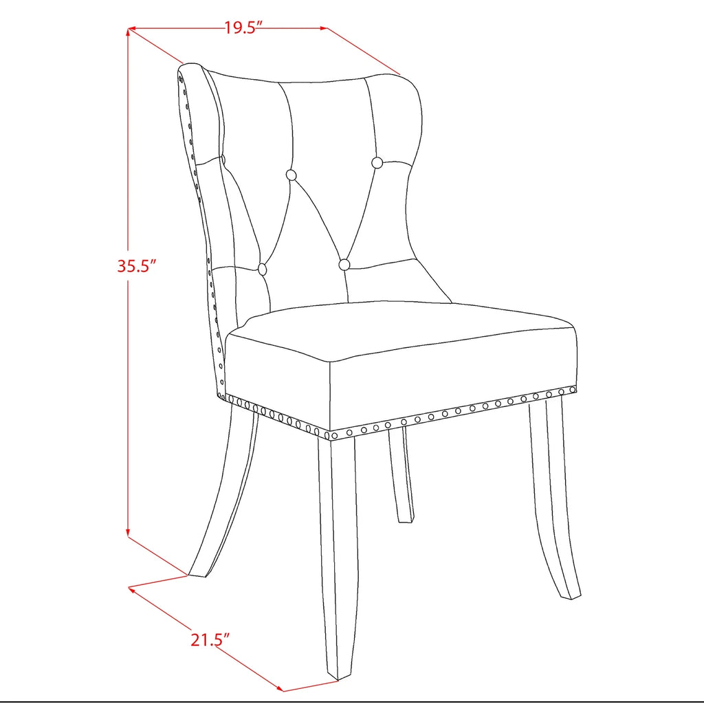 Wooden Dining Table Set of 4 Chairs O8651