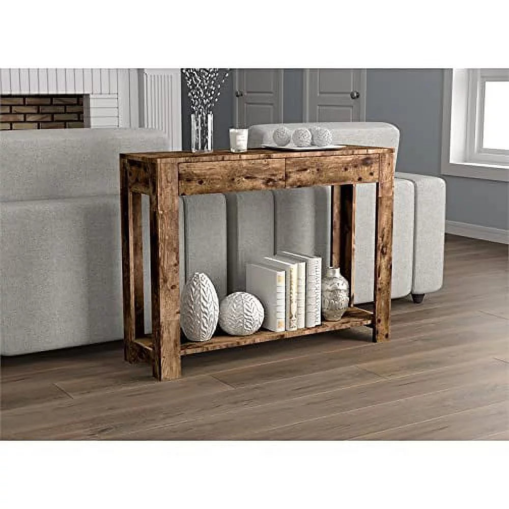 Brown Reclaimed Wood Console Table P7029