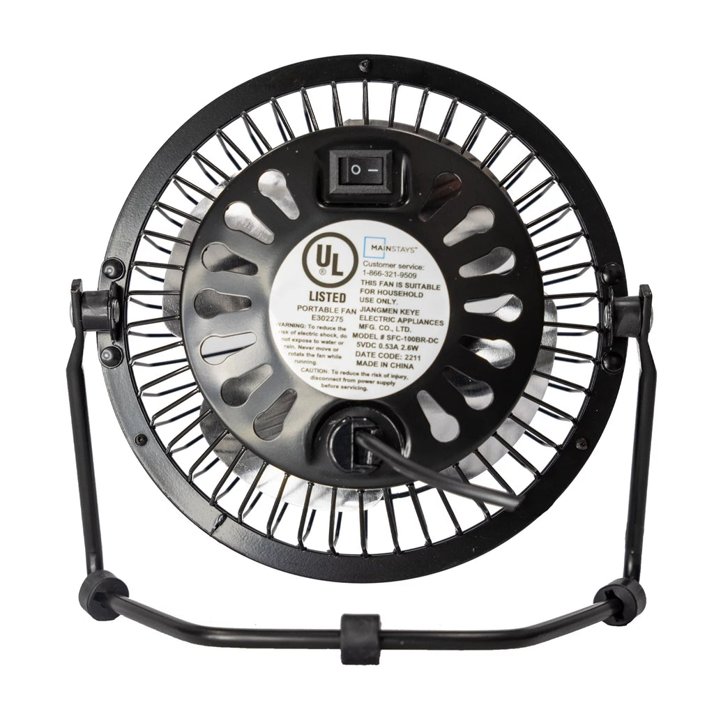 4 inch USB Powered Desktop Fan Black K10728