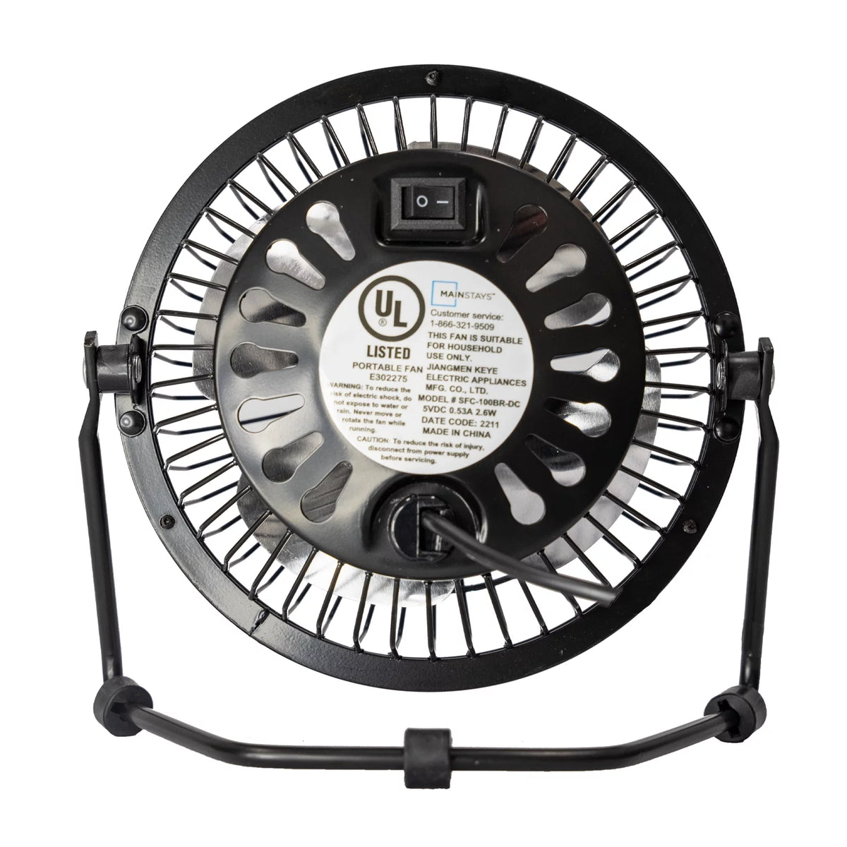 4 inch USB Powered Desktop Fan Black K10728