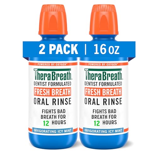 Alcohol-Free Icy Mint Mouthwash 16 Fl Oz (Pack of 2) N88779