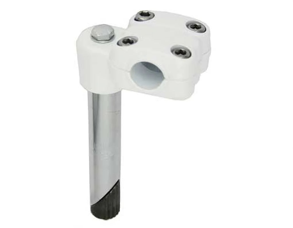 Steel 4 Bolt Alloy BMX Quill Stem, White 22.2mm P472