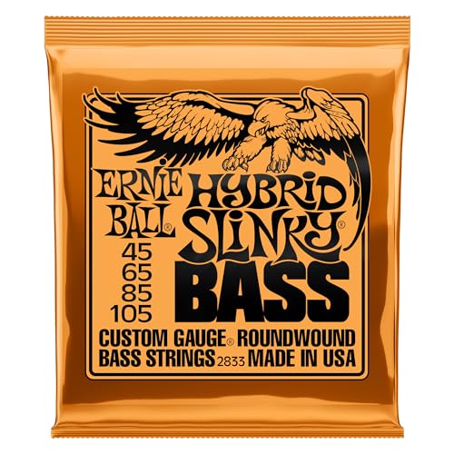 Nickel Wound Bass Guitar Strings, 50-105 Gauge J706343