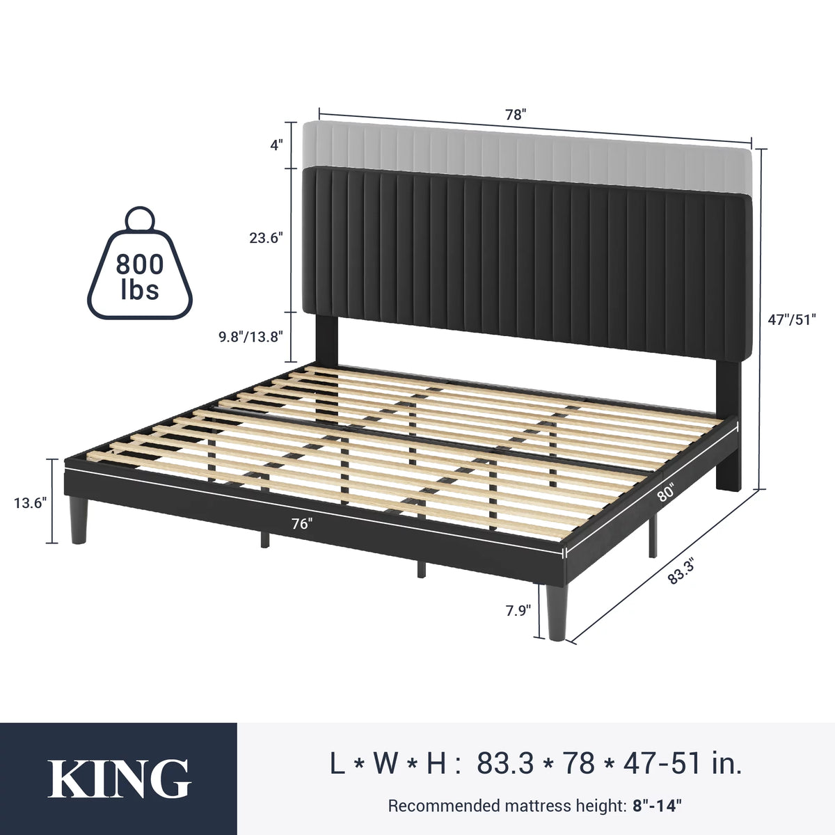 Pink Queen Size Upholstered Platform Bed Frame with Velvet Headboard D917